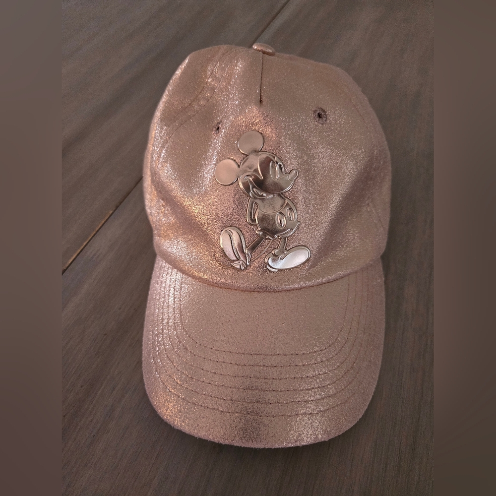 Walt Disney Rose Gold Disney World Hat Mickey Emblem